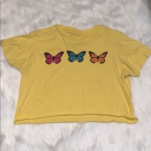 Yellow crop top